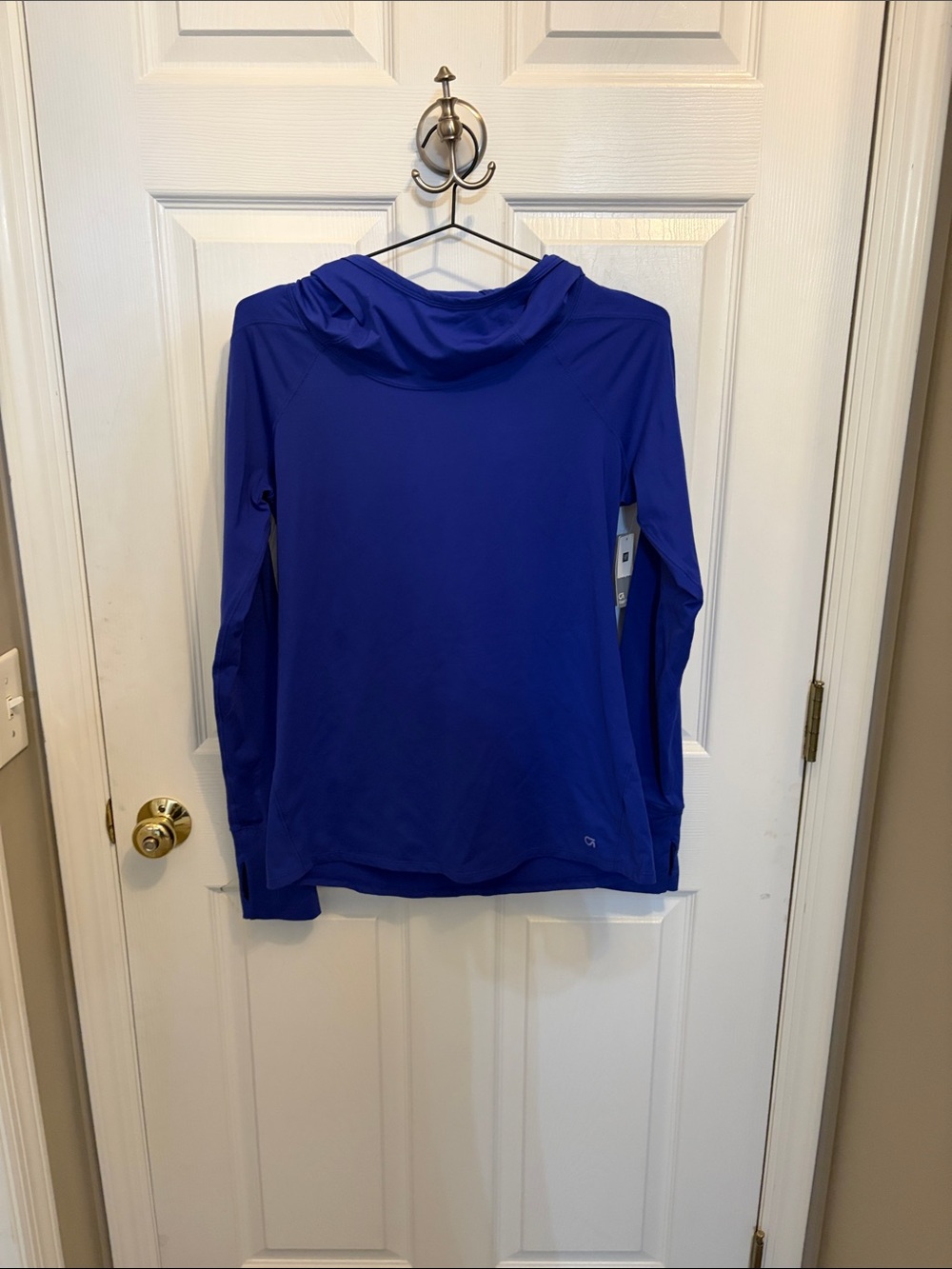 Gap Fit Women’s Long-Sleeve Hooded Top - Purplish Blue Color